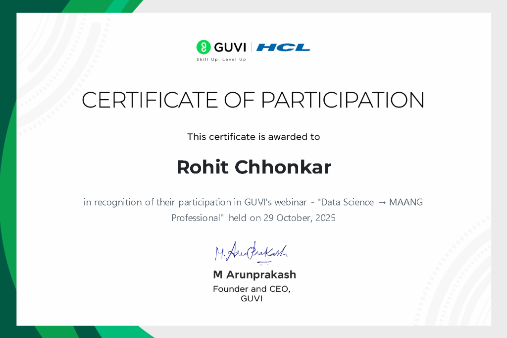Data Science to MAANG Professional Certificate